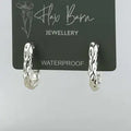 Oblong Dimpled Hoop Earrings
